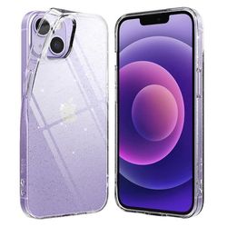 Glitter iPhone 13 Mini deksel - Glitter Klar