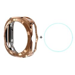 ENKAY HAT PRINCE Samsung Galaxy Watch Ultra 47 mm fleksibelt klokkeveske med 0,2 mm 9H skjermfilm - Gull