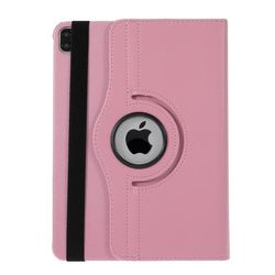 Svart Litchi Skin 360-graders roterende stativdeksel med elastisk bånd for iPad Air (2020/2022) og iPad Pro 11-tommers (2018/2020/2021/2022)