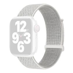 KALEBOL Nylon Watch Band Apple Watch Series 10 42mm Håndledsrem - Reflekterende Hvid