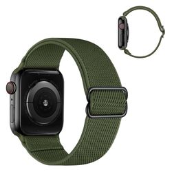 Apple Watch Series 6 / 5 44 mm nylonklokkebånd - Militærgrønn