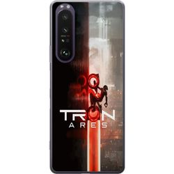Sony Xperia 1 III Gennemsigtig cover Tron Ares Elektrisk Gridstil moderne sci fi-design med stærke farver, lys effekter og digital følelse inspireret