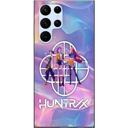 Samsung Galaxy S22 Ultra 5G Genomskinligt Skal Huntrix Neon Trio Kpop Demon Hunter Färgstark futuristisk design med tre kvinnliga hjältar i pastell o