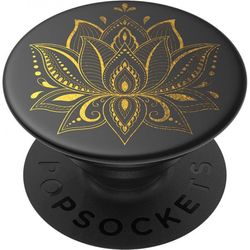 PopSockets PopGrip-fäste, Golden Prana Black