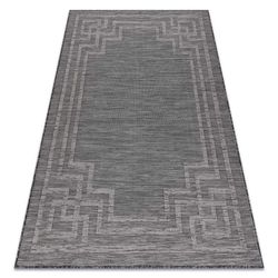 Sisaltæppe SISAL flatbed PATIO 3071 Græsk ramme - sort, 117x170 cm