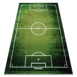 JUNIOR 51307.803 tæppe skal Fodboldbane, fodbold for børn skridsikker - grøn, 140x190 cm