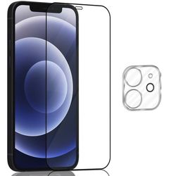 1-Pack ‏‏Iphone 12 Mini Skærmbeskyttelse & 1-Pack linsebeskyttelse - Hærdet Glas 9H - Super kvalitet 3D