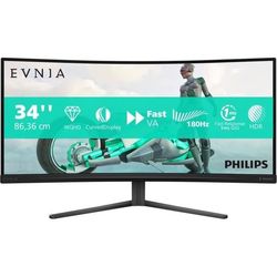 PC-skärm - PHILIPS - Evnia 34M2C3500L - 34 WQHD - Böjd panel - 180Hz - 0,5ms - HDR - HDMI/DP - Svart