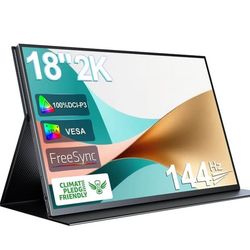 UPERFECT 18-tuumainen QHD-kannettava näyttö 2560x1600 144Hz IPS USB-C Mini HDMI -kannettava/peli/puhelin Laajennettu näyttö VESA-asennettava