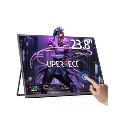 UPERFECT 23,8" Full HD 120Hz bærbar skærm med 10-punkts touch