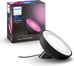 Philips Hue White & Col. Amb. LED bordlampe Bloom, sort, dæmpbar, 16 millioner farver, kontrollerbar via app, kompatibel med Amazon Alexa (Echo, Echo