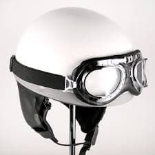 GOGGLES PÅ KÖPET! RETRO MOPED HJÄLM SCOOTER SKOTER POTTHJÄLM VESPAHJÄLM VURPOLLON V/M