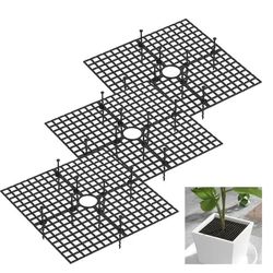 Lollanda 3-pack krukskydd – förhindrar att husdjur gräver, vattentätt och klippbart lock för krukor, lämpligt för trädgård både inomhus och utomhus