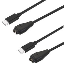 Paket med 2 USB-C-kablar för Garmin Fenix 8 E 7 7S 7X 6 6S 6X 5 Forerunner 965 45 265 Vivoactive 5 Phonillico® smartwatchar