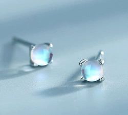 Mermaid Tears 925 Sterling Silver Bead Stud Earrings Womens Girl Jewellery Gift