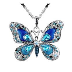 INF Vintage Butterfly anheng halskjede