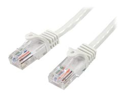StarTech.com 0.5m White Cat5e / Cat 5 Snagless Ethernet Patch Cable 0.5 m - Patch-kabel - RJ-45 (hane) till RJ-45 (hane) - 50 cm - UTP - CAT 5e - tvi