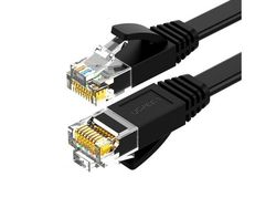 Ugreen Ethernet RJ45 flatkabel, Cat.6, UTP, 5m (svart)