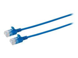 MicroConnect - Nätverkskabel - RJ-45 (hane) till RJ-45 (hane) - 10 m - 3.6 mm - UTP - CAT 6a - hakfri, tvinnad, halogenfri - blå