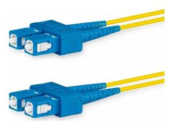 Lanview - Patch-kabel - SC enkelläge (hane) till SC enkelläge (hane) - 3 m - fiberoptisk - duplex - 9 / 125 mikrometer - OS2 - halogenfri - gul