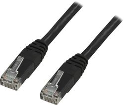 DELTACO UTP Cat6 patchkabel 0.5m,svart