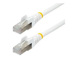 StarTech.com 2m CAT6a Ethernet Cable - White - Low Smoke Zero Halogen (LSZH) - 10GbE 500MHz 100W PoE++ Snagless RJ-45 w/Strain Reliefs S/FTP Network