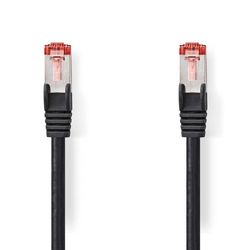 Nedis CAT6 Nätverkskabel | RJ45 hane | RJ45 hane | S/FTP | 2.00 m | Rund | LSZH | Svart | Label