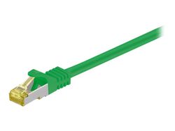 goobay - Koblingskabel - RJ-45 (hann) til RJ-45 (hann) - 25 cm - SFTP, PiMF - CAT 7 - formstøpt - grønn