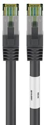 Goobay RJ45 (CAT 6A, 500 MHz) patchkabel med CAT 8.1 S/FTP rå kabel, svart 99,9 % syrefri kopparledare (OFC), AWG 24, halogenfri kabelhölje (LSZH), 7.
