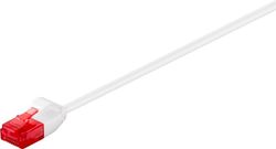 Goobay CAT 6 smal patchkabel, U/UTP, vit kopparledare (CU), 7.5 m