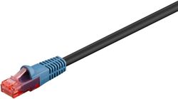 Goobay CAT 6 patchkabel för dragning utomhus, U/UTP, svart kopparklädd aluminiumledare (CCA), dubbelt yttre hölje (PE), 50 m