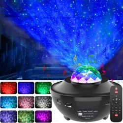 LED Galaxy Natlampe / Stjerne Projektor med Bluetooth Højttaler