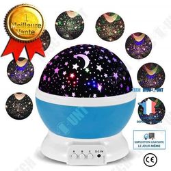 Barnstjärnprojektor TD® 1200mAH Snurrande LED-projektionslampa med flerfärgade himmel och högtalare nattlampa