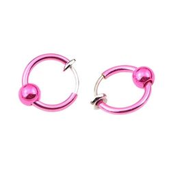 2-pack rosa utklipp av nese ring falsk piercing nese septum