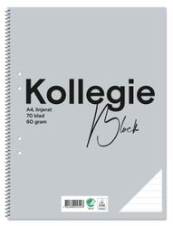 Kollegieblock FW A4 60g 70bl linj h grå 10st