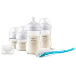 Philips Avent Pakke: Natural Response 2 Spædbarn Flasker 125ml + 2 Spædbarn Flasker 260ml + 1 Spædbarn Flaske Rengøring Børste + 1 Ultra...