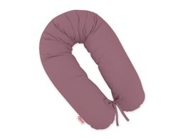 Længere graviditetspude til gravide kvinder med aftageligt betræk - Retro Pink