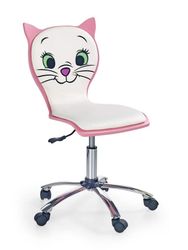 KITTY 2 ungdomslænestol hvid og pink