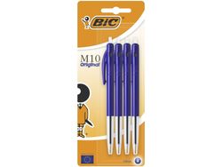 Kuglpen BIC M10 Original Medium blå - med klikmekanisme - (4 stk.)