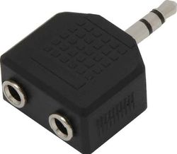 AV Blow Adapter Jack Splitter: PLUG 3.5-2 STEREO SOCKETS 3.5