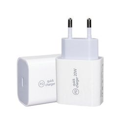 iPhone charger for Apple 11/12 USB-C power adapter 20W PD White