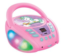 Lexibook Unicorn Bluetooth bærbar CD-spiller (RCD109UNI)