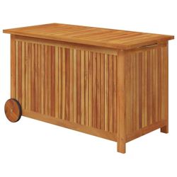 vidaXL Putekasse med hjul 90x50x58 cm heltre akasie