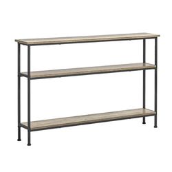 SoBuy Konsolbord med Hylder 120x20x77 cm – Smalt Entrébord i Industriel Stil | Sort/Natur FSB49-PZ