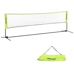 Sammenklappeligt tennis/fjerboldnet 103/120/155 cm, højdejusterbart, taske, grøn