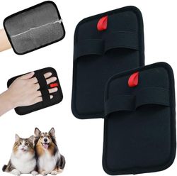 Lollanda 2-pack Tvättbar och återanvändbar antistatisk pälsborttagningshandske – effektiv för husdjurshår på möbler, kläder och mattor 17x13cm