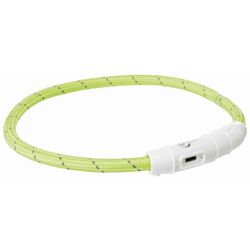 Säkerhetskrage blixtljusring usb Hjälper att ni syns i mörkret limegrön XS-S 35 cm