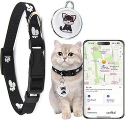 OBOSOE GPS Spårare för Hund & Katt, Vattentät Husdjursspårare utan Månadsavgift, Kompatibel med Android & iOS