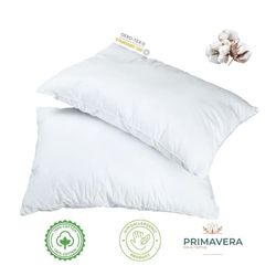 Mikrofiber kudde 50x60 cm / 2-pack – Allergivänlig, Oeko-Tex certifierad, tvättbar, mjuk & stödjande för sidosovare – Ergonomisk design