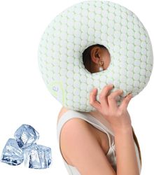 Lollanda Ortopedisk Kudde/Supermikrofiberkudde, perforerad kudde, bambufiber,kudde för sidoliggande sömn med öronhål, öronvänlig och bekväm